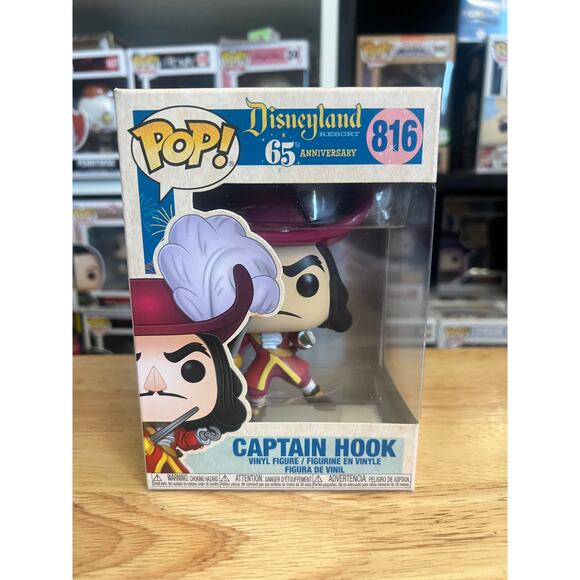 VAULTED Captain Hook Disneyland 65th Anniversary Funko Pop #816 Disney Peter Pan - Picture 1 of 6